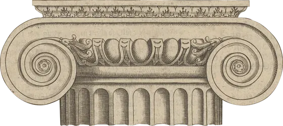 Engraving of an Ionic capital